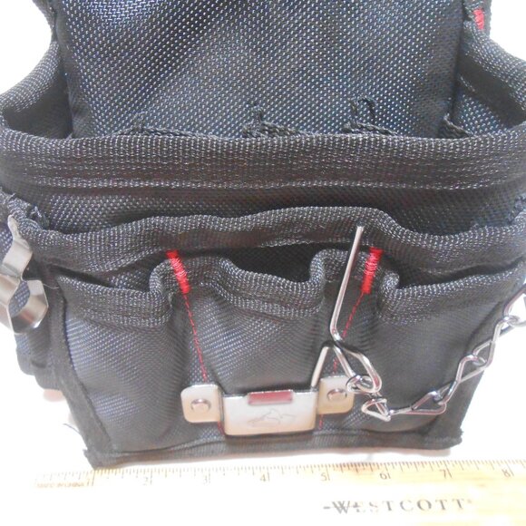 NEW HUSKY BLK SLEEK CANVAS 9 POCKET TOOL STORAGE BELT WATER RESISTANT 🎁👨 - Picture 7 of 9